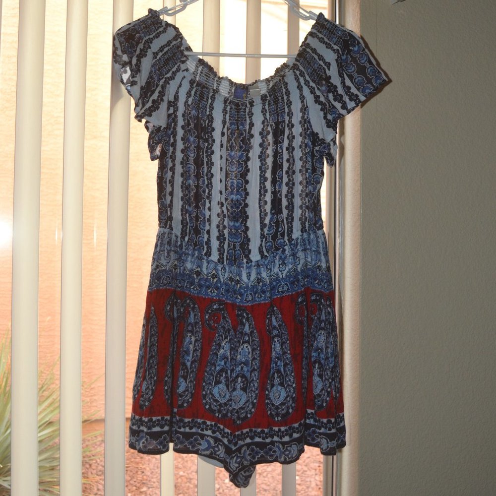 Blue Rain - Shorts Romper